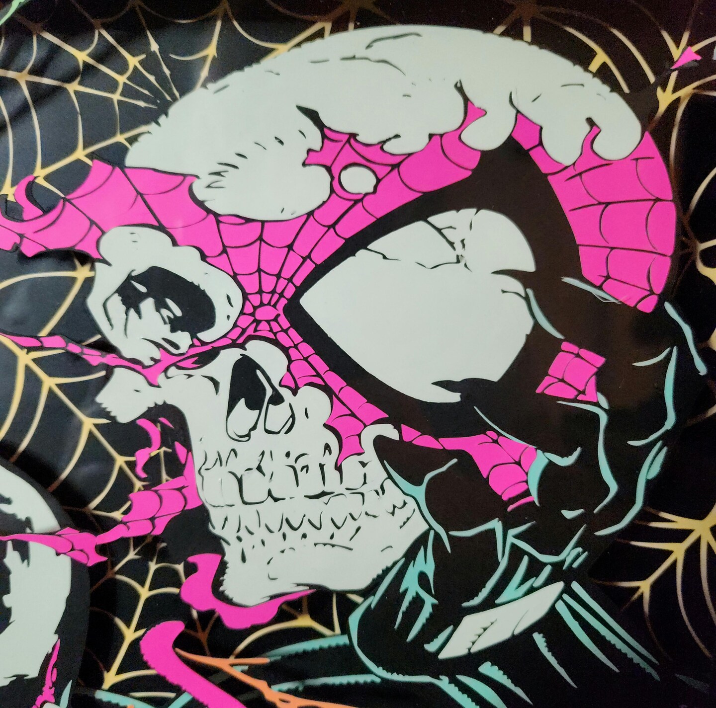 Venom Spider-Man 12x12in blacklight glow in the dark shadow box