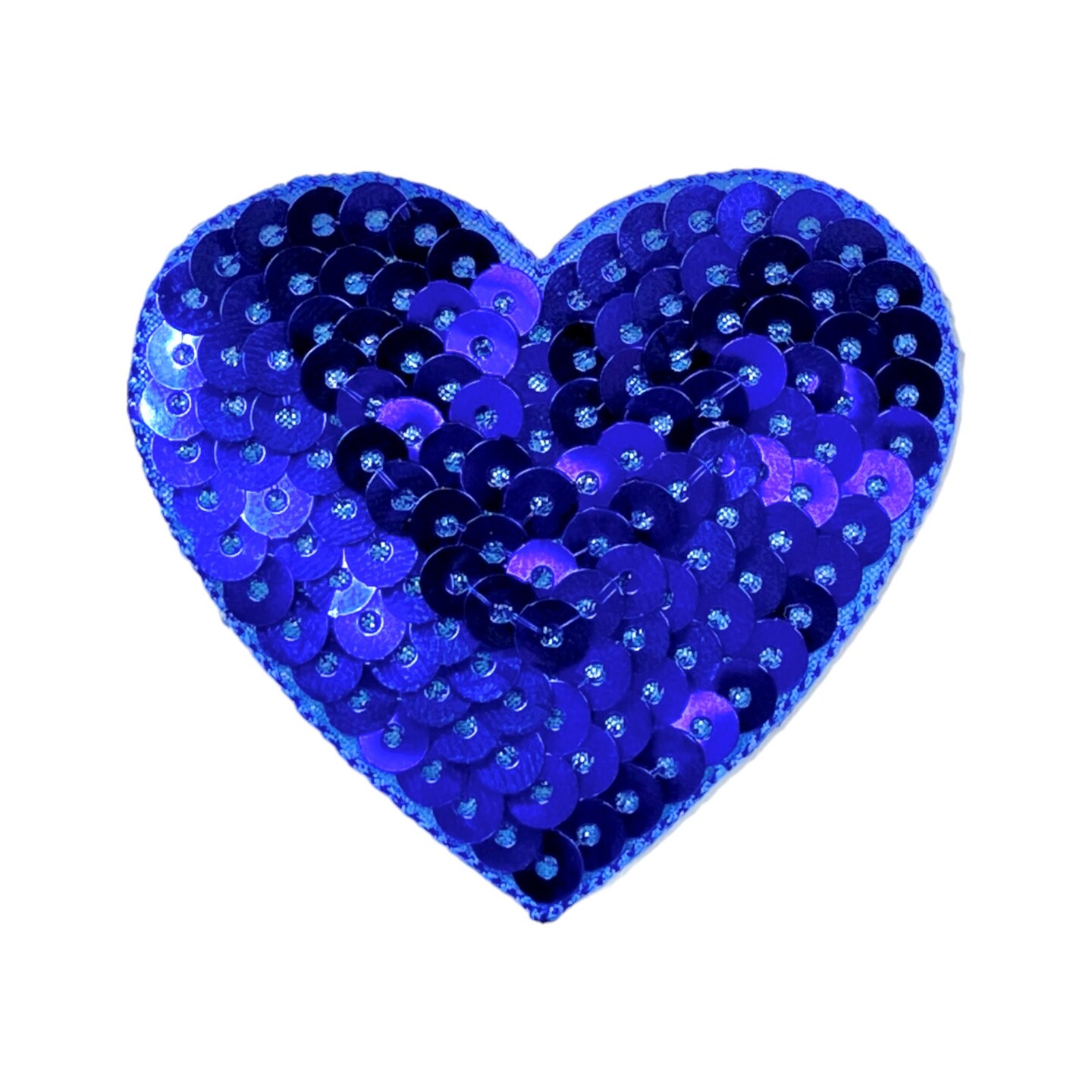2" Sequin Heart, Iron on Patch