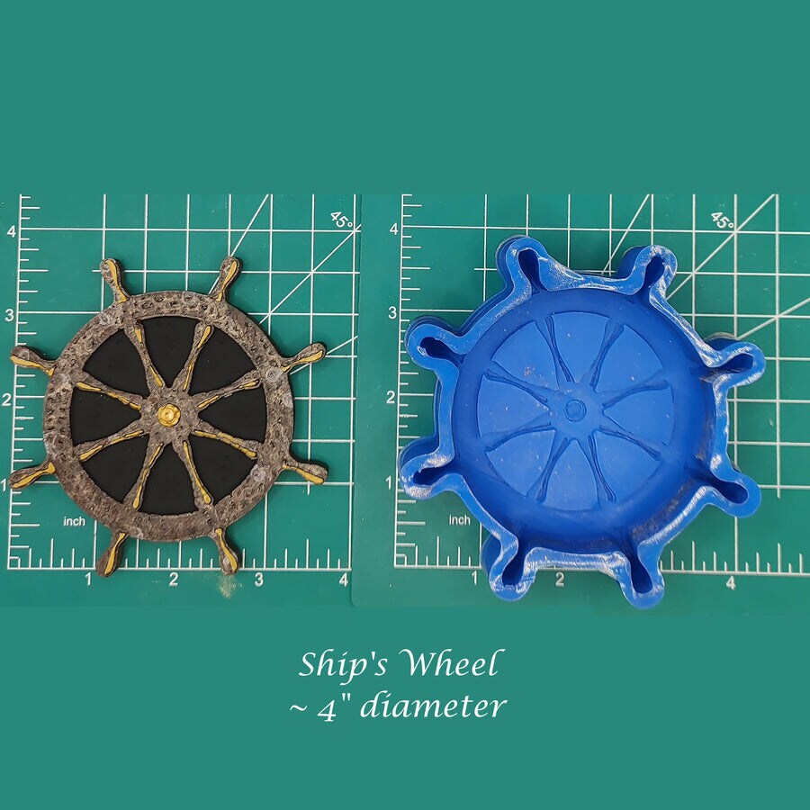 Ship&#x27;s Wheel Silicone Freshie Mold