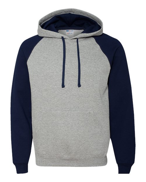 Raglan hot sale hooded sweatshirt