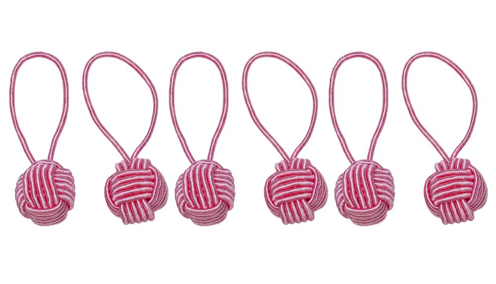HiyaHiya Yarn Ball Stitch Markers - Pink - Set of 6