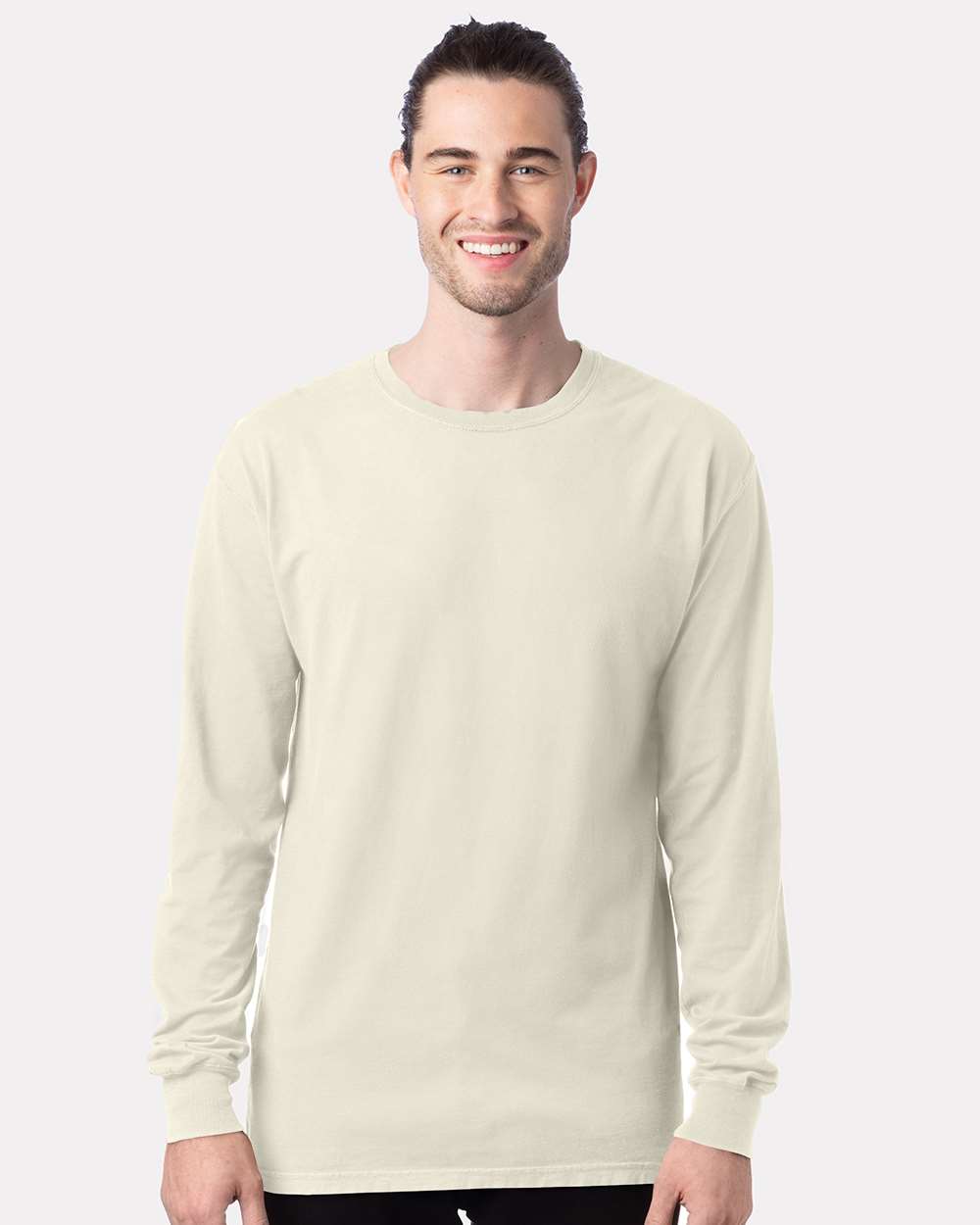 Hanes Comfort Soft スケルトン長袖カットソー ComfortWash by Hanes Garment-Dyed Long Sleeve Crewneck T-Shirt