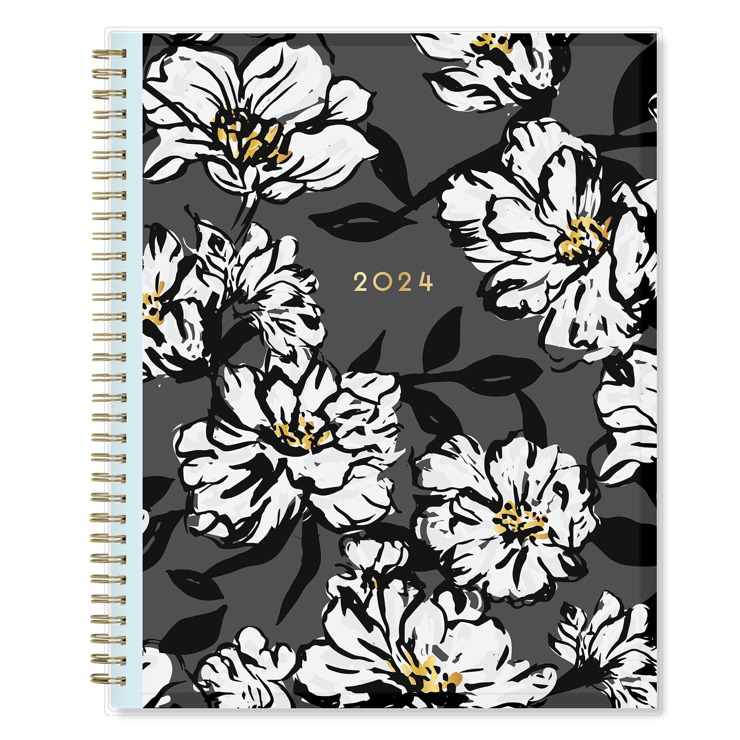 Blue Sky 2024 Weekly and Monthly Planner, January - December, 8.5&#x22; x 11&#x22;, Clear Pocket Cover, Wirebound, Baccara Dark (110211-24)