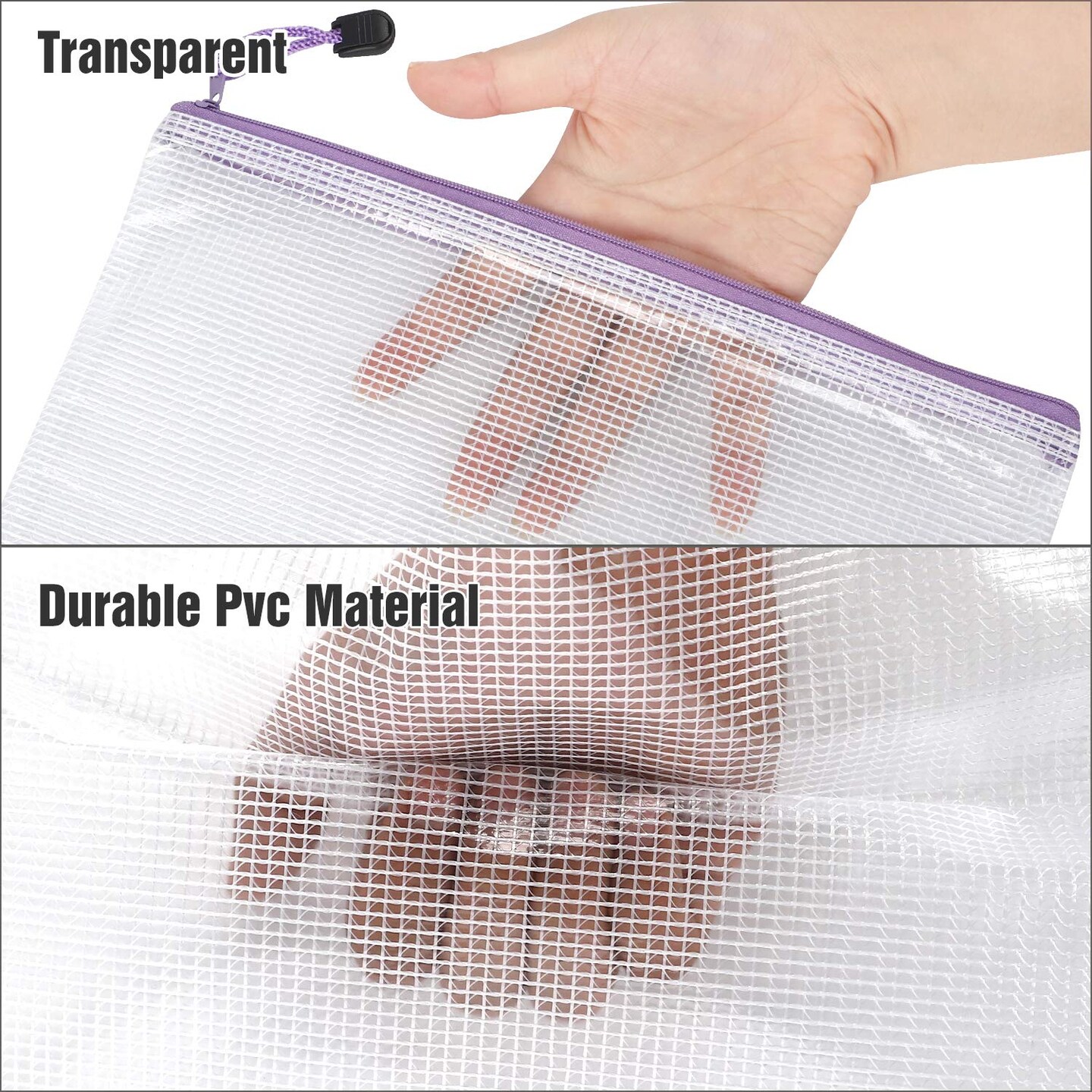 EOOUT 30pcs Mesh Zipper Pouch, Waterproof Zipper Bags, 8 Sizes, 8 Colors, Multipurpose for Travel, School Supplies, Office Appliances and Home Organization