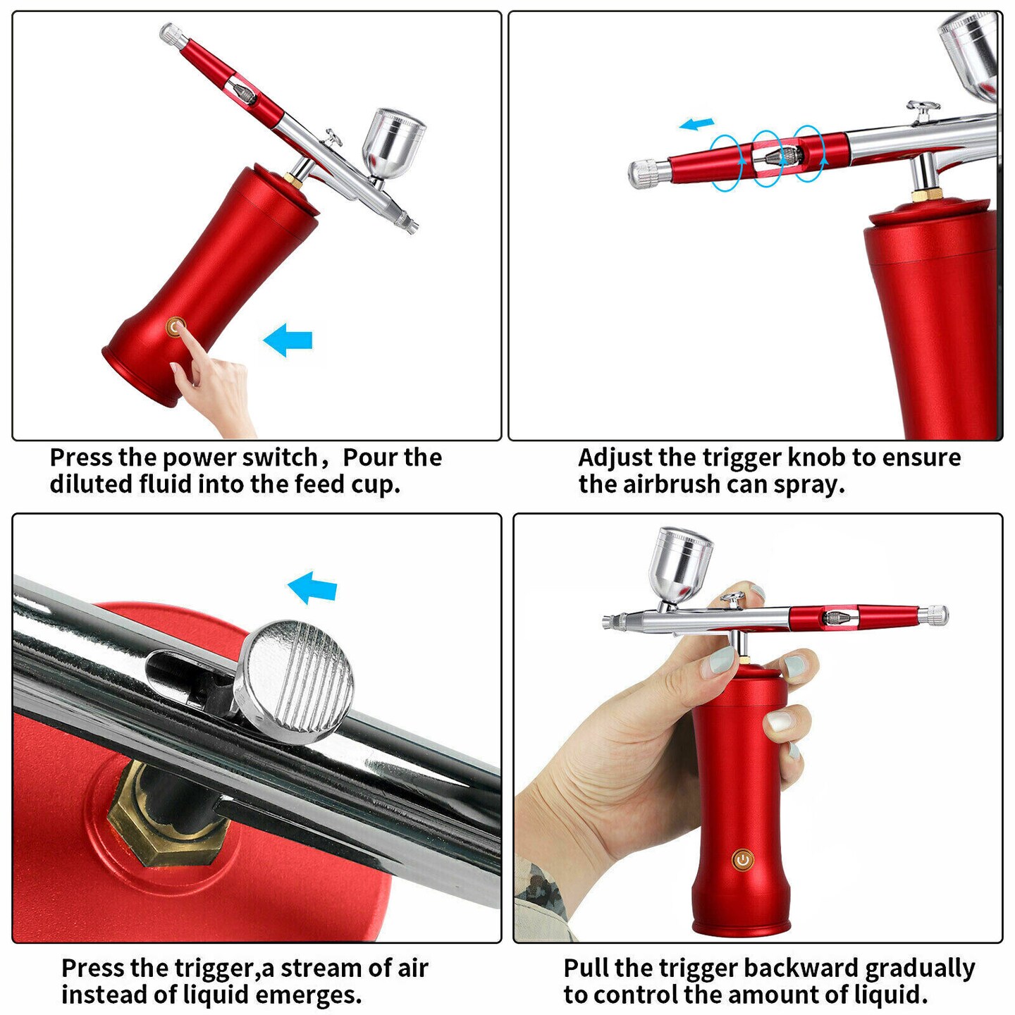 Kitcheniva Portable Air Brush Paint Spray Gun Art Tool