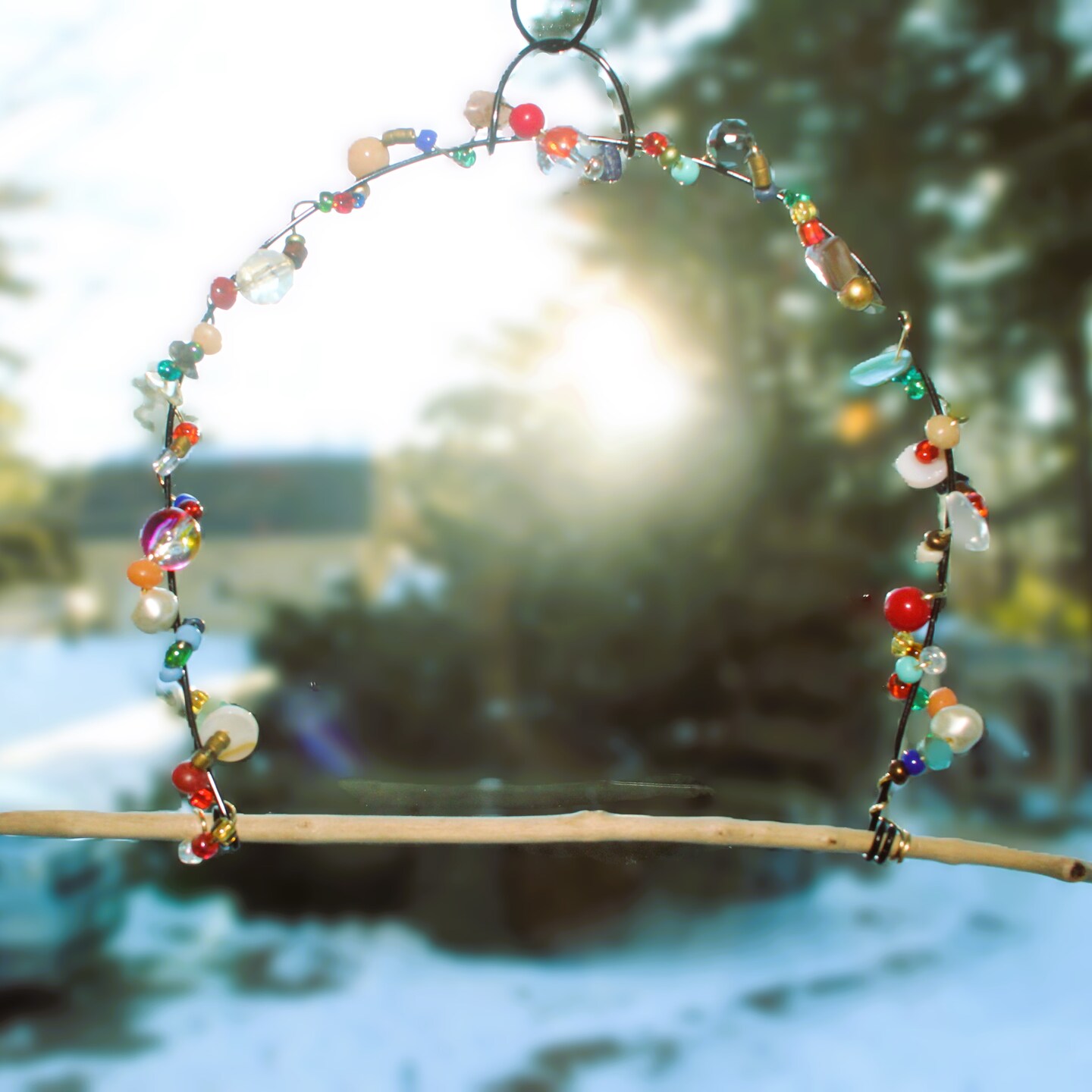 Hummingbird Swing Handmade Bird Perch Gift Bird Lovers