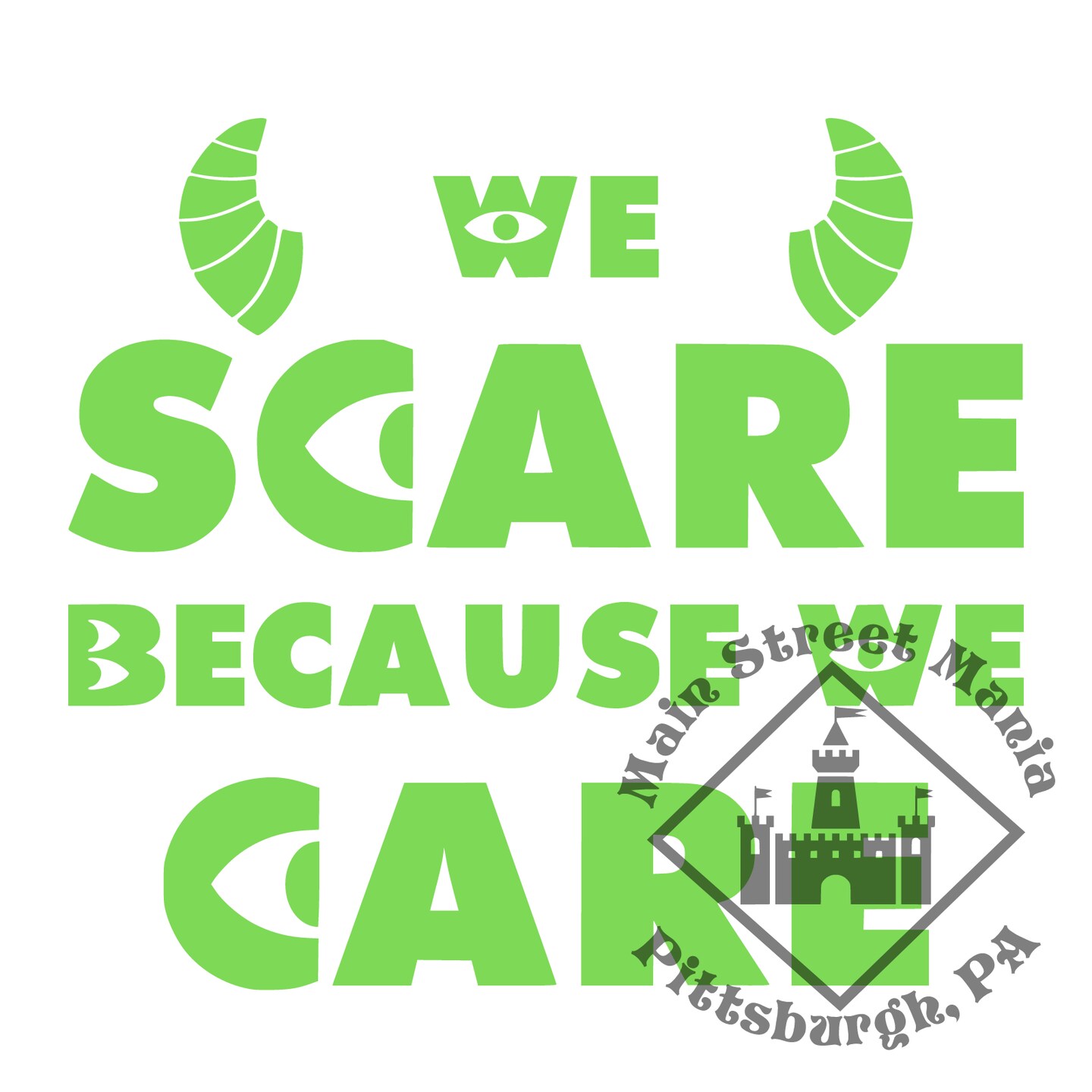 Monsters Inc We Scare Because We Care Decal Sticker