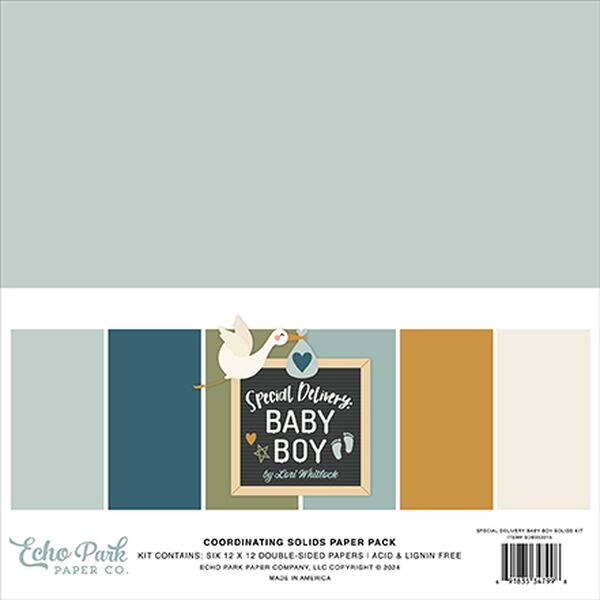 Echo Park Special Delivery Baby Boy Solids Kit
