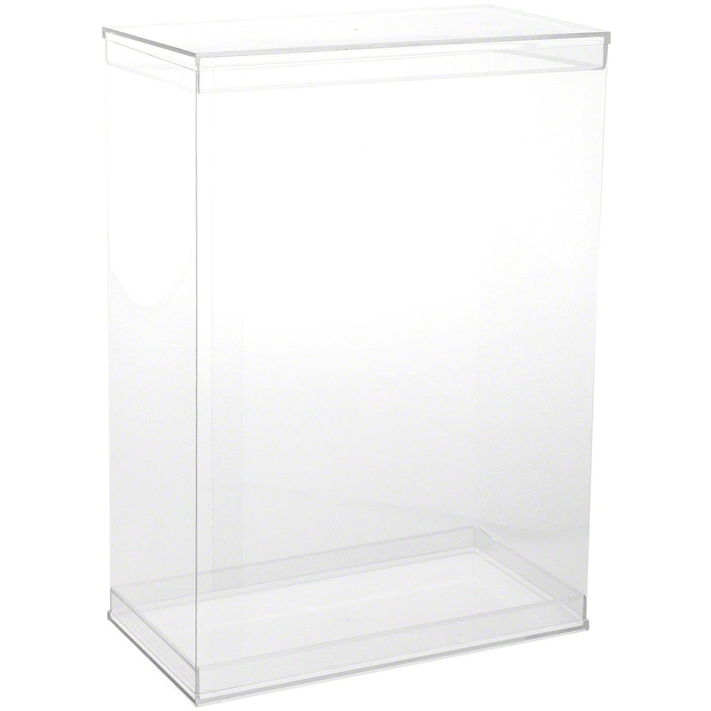 DollSafe Deluxe Clear Folding Display Case with Acrylic Top and Base for 11-12 inch Dolls or Action Figures, 9.5&#x22; W x 5&#x22; D x 13&#x22; H