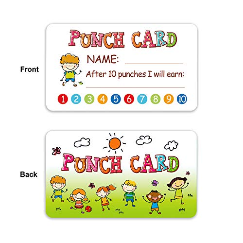 Punch Card, 100pcs Reward Incentive Card for Teacher, Behavior Chart for Kids, Homeschool Classroom Supplies for Motivation