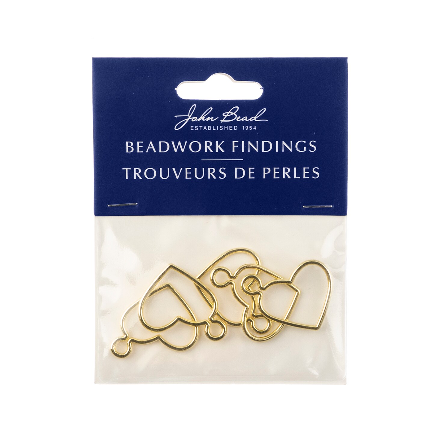 John Bead 25mm Heart Side Link Beadwork Pendants