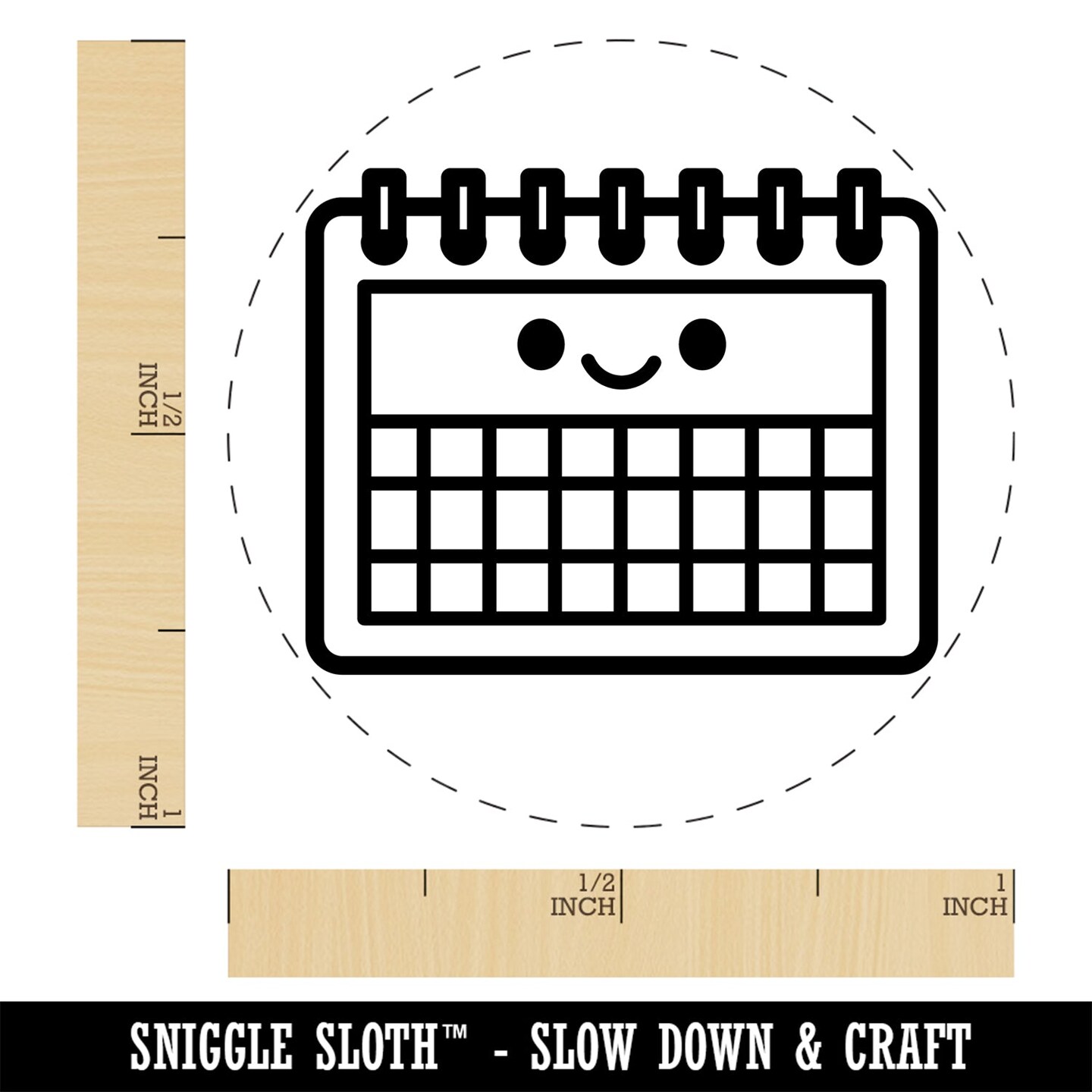 Kawaii Calendar Teacher School Self-Inking Rubber Stamp Ink Stamper for Stamping Crafting Planners