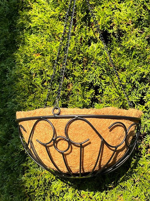 14&#x22; Metal Scroll Hanging Basket