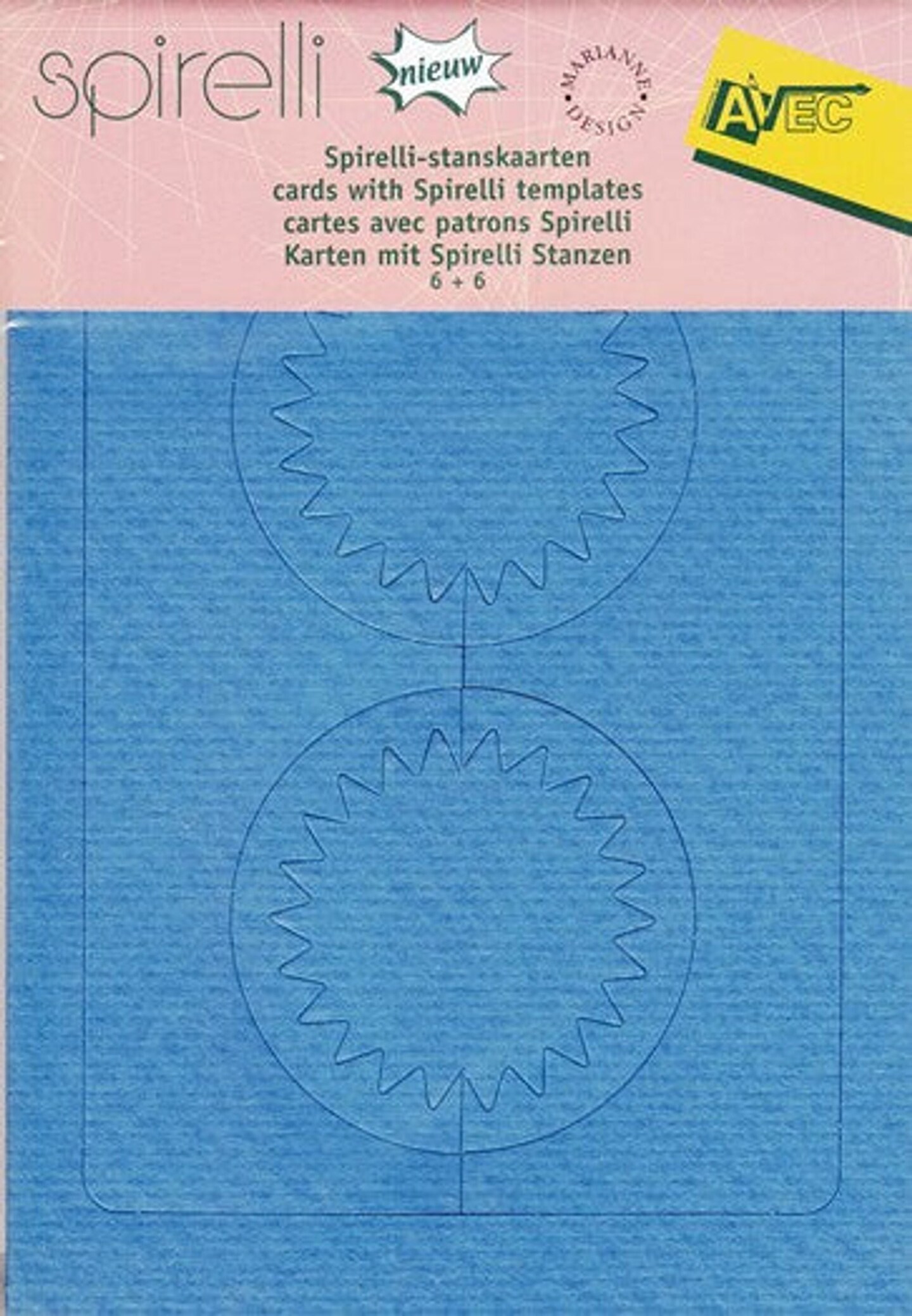 Spirelli  Cards/Templates Double Circles Denim &#x26; Lilac (SP2533)