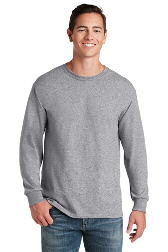 JERZEES Dri-Power Long Sleeve Crewneck T-Shirt for Sports, Work & Layering Wear