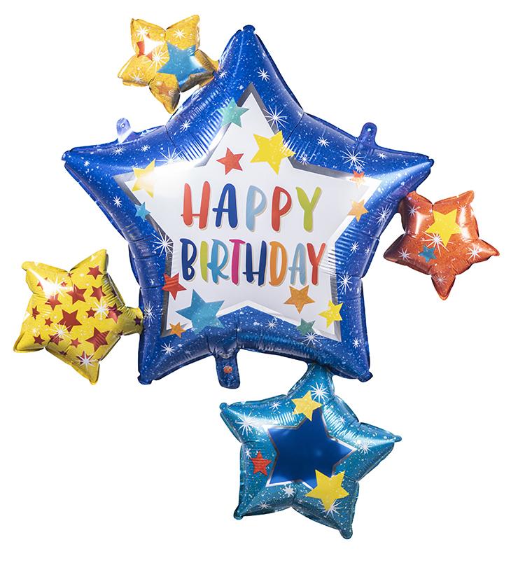 Happy Birthday 36&#x22; Star Foil Balloon, 1ct