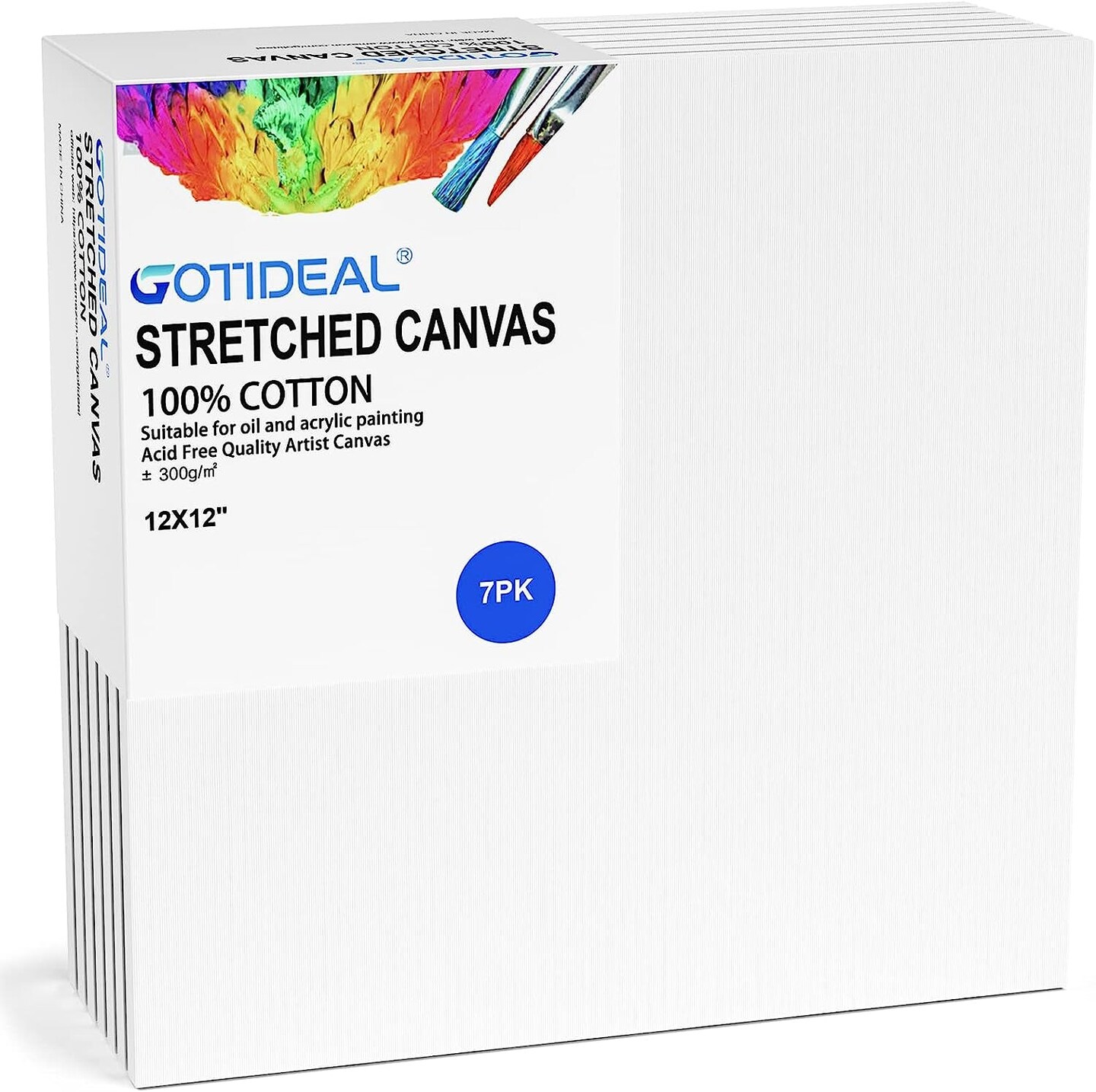 Painting Canvas Pack,Stretched Canvas Boards for Painting, 5x7