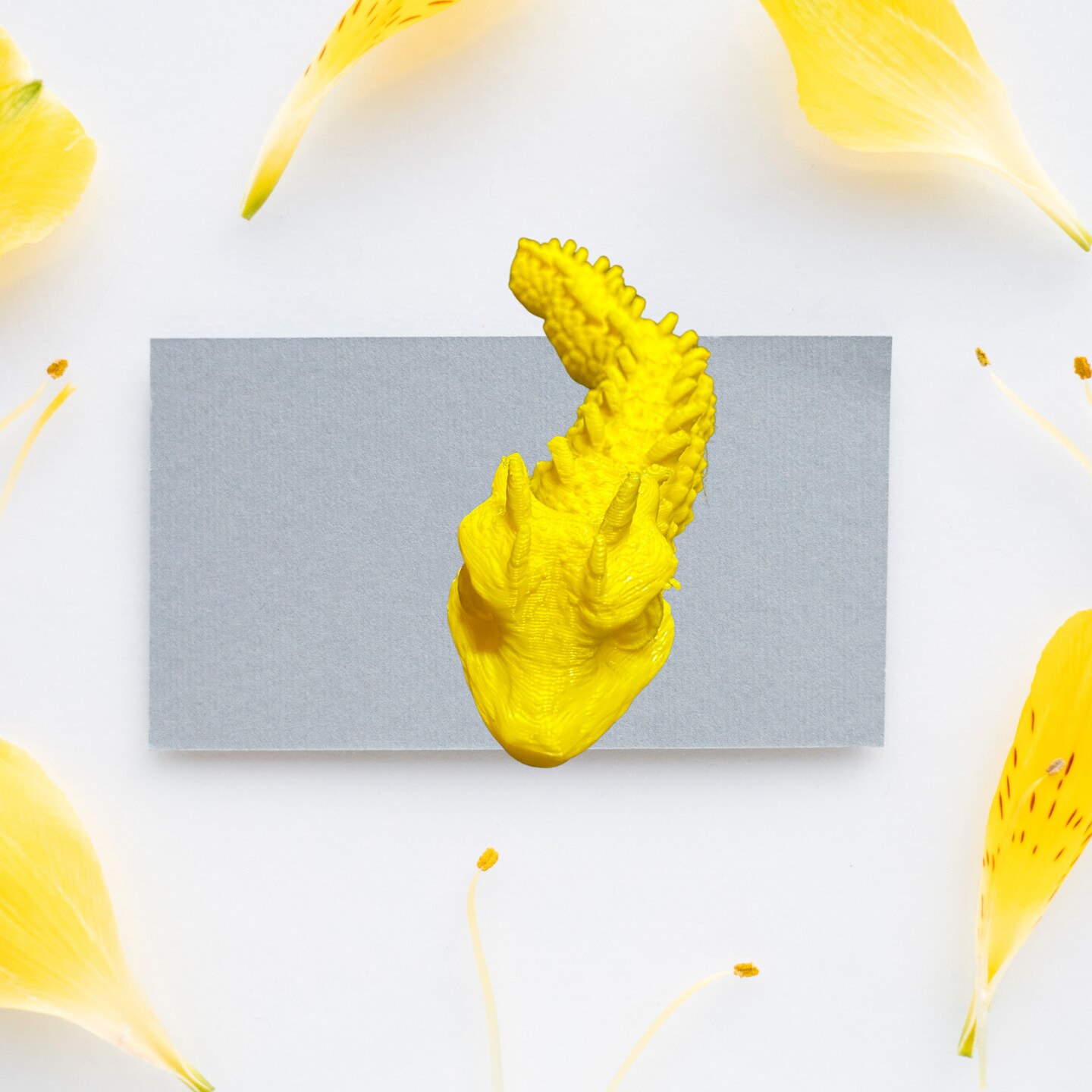 3D Yellow Baby Basilisk With Custom Name Tag | MakerPlace by Michaels, image size:1080x1080