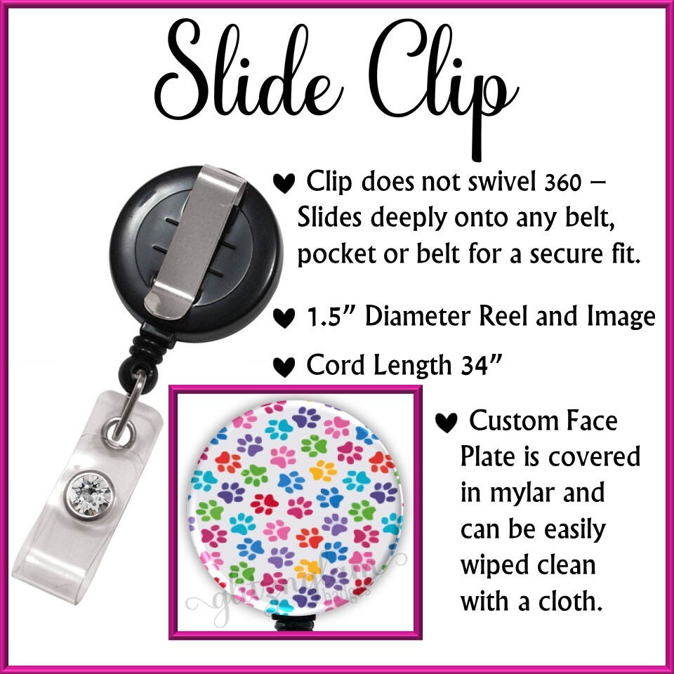 Pet Badge Reel, Custom Photo Badge Reel, Custom Dog Face, Custom