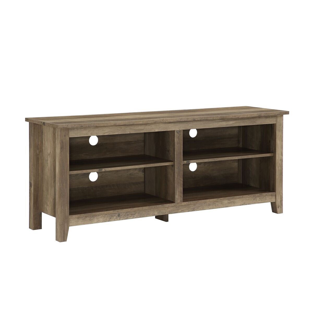 Priya Home Furniture 58" Wood TV Media Stand Storage Console - Rustic ...