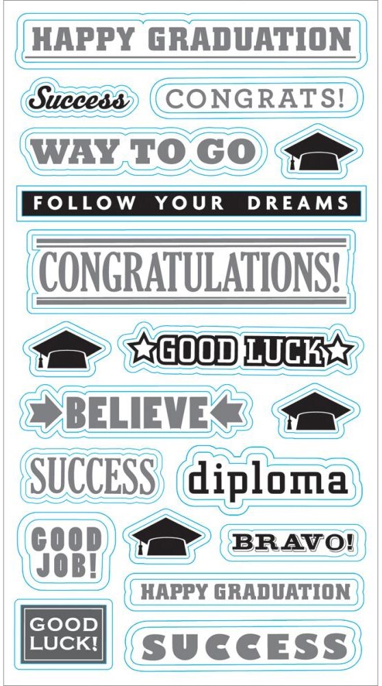 Sticko The Happy Graduate Dimensional Stickers | Michaels