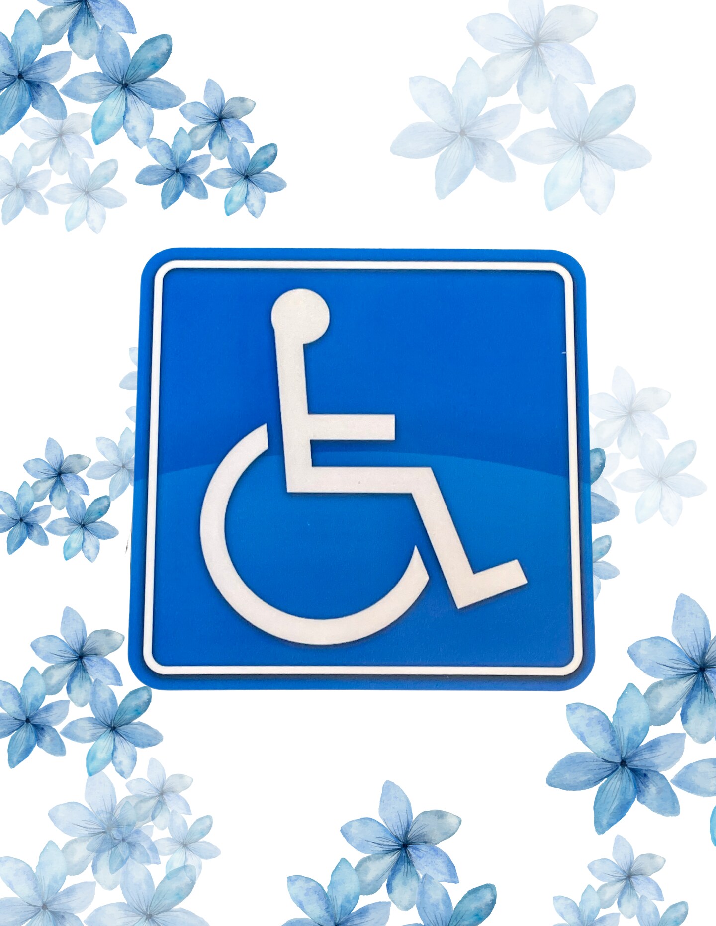 Handicap Parking Symbol Vinyl Sticker Decal, Handicap Sticker - Blue ...