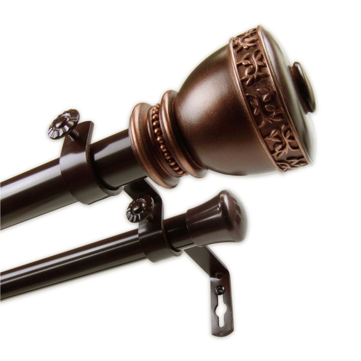Hermosa Home   Dylan 1&#x22; Double Curtain Rod - Bronze