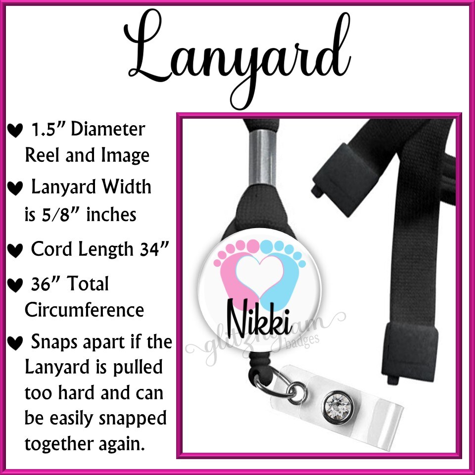 Accessories, Labor Delivery Baby Feet Badge Reel