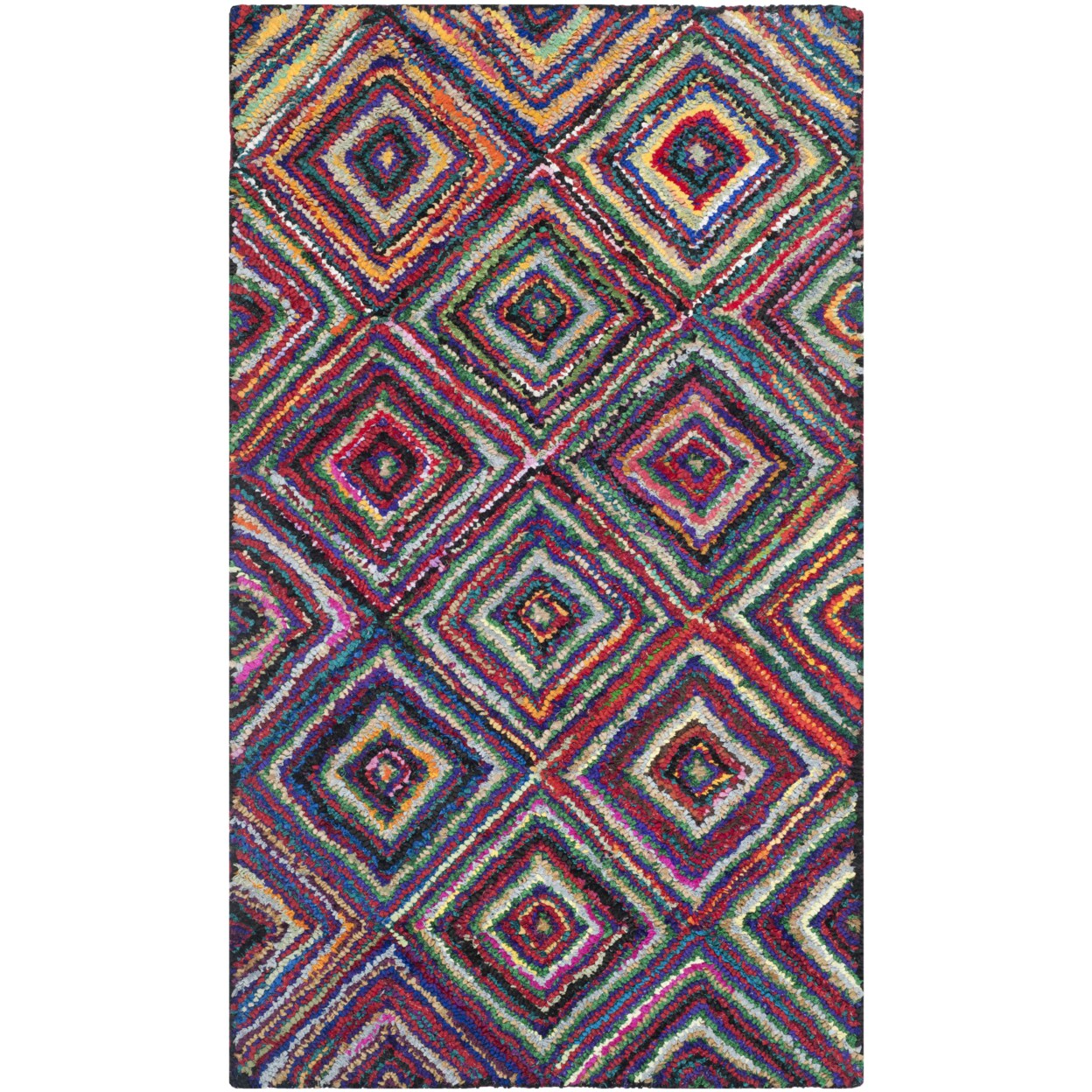 Safavieh Nantucket Collection Nan317A Handmade Multi Rug Hand Tufted Rug Carpet