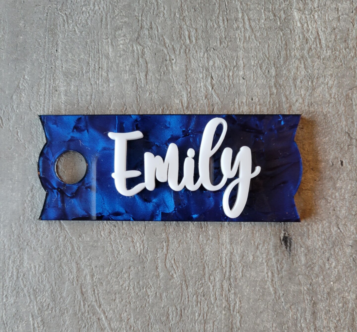 Stanley Name Plate, Stanley Tumbler Topper, Acrylic Name Plate, Blue  Shell Tumbler Name Tag, Stanley Cup Name Tag