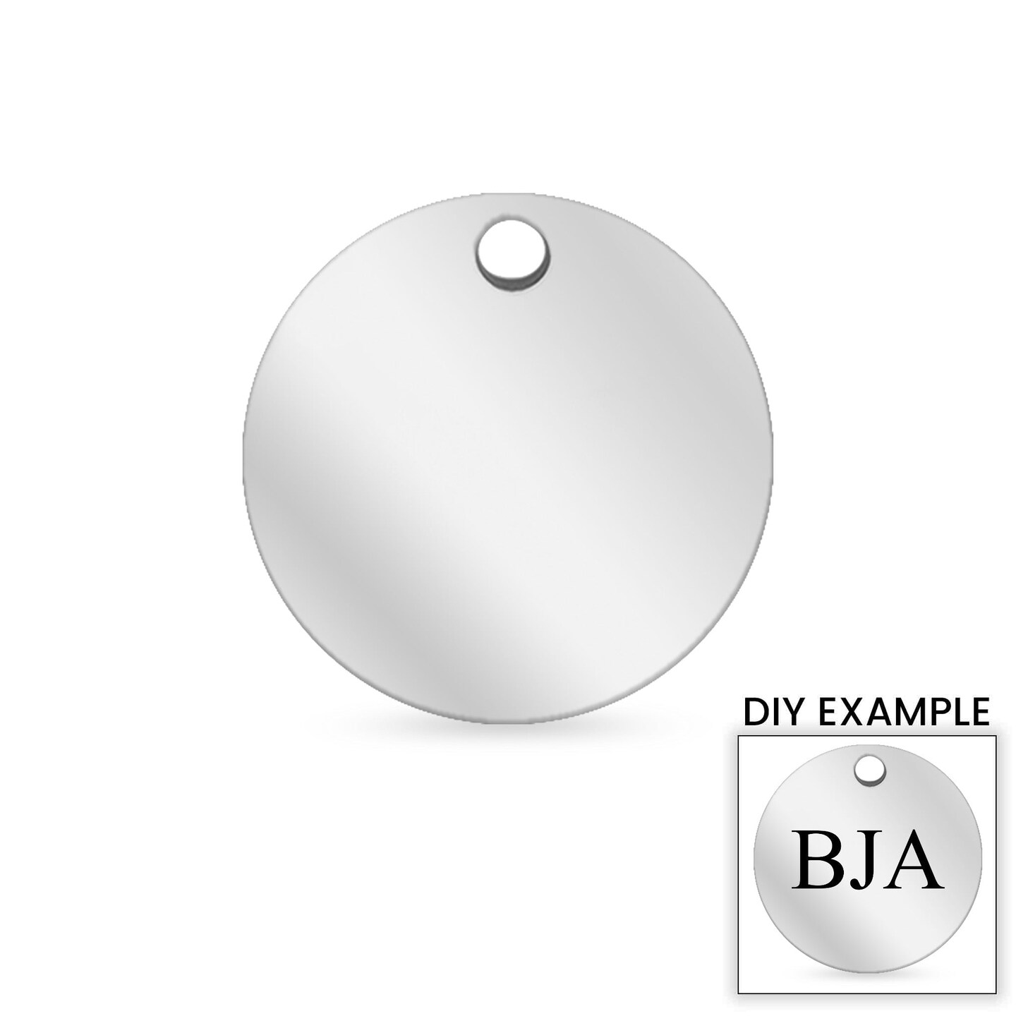 10 Pack - Thin Blank Stainless Steel Round Pendants