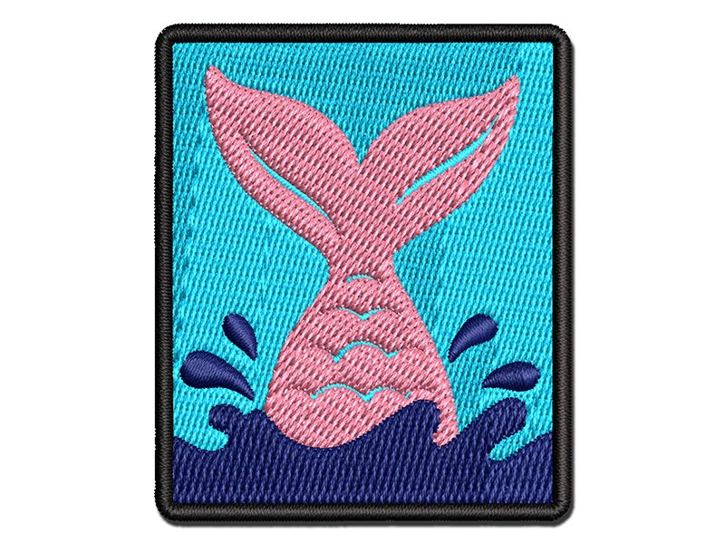 Patches - Quirky Mermaid Embroidered Large Iron-on Patch in Pink