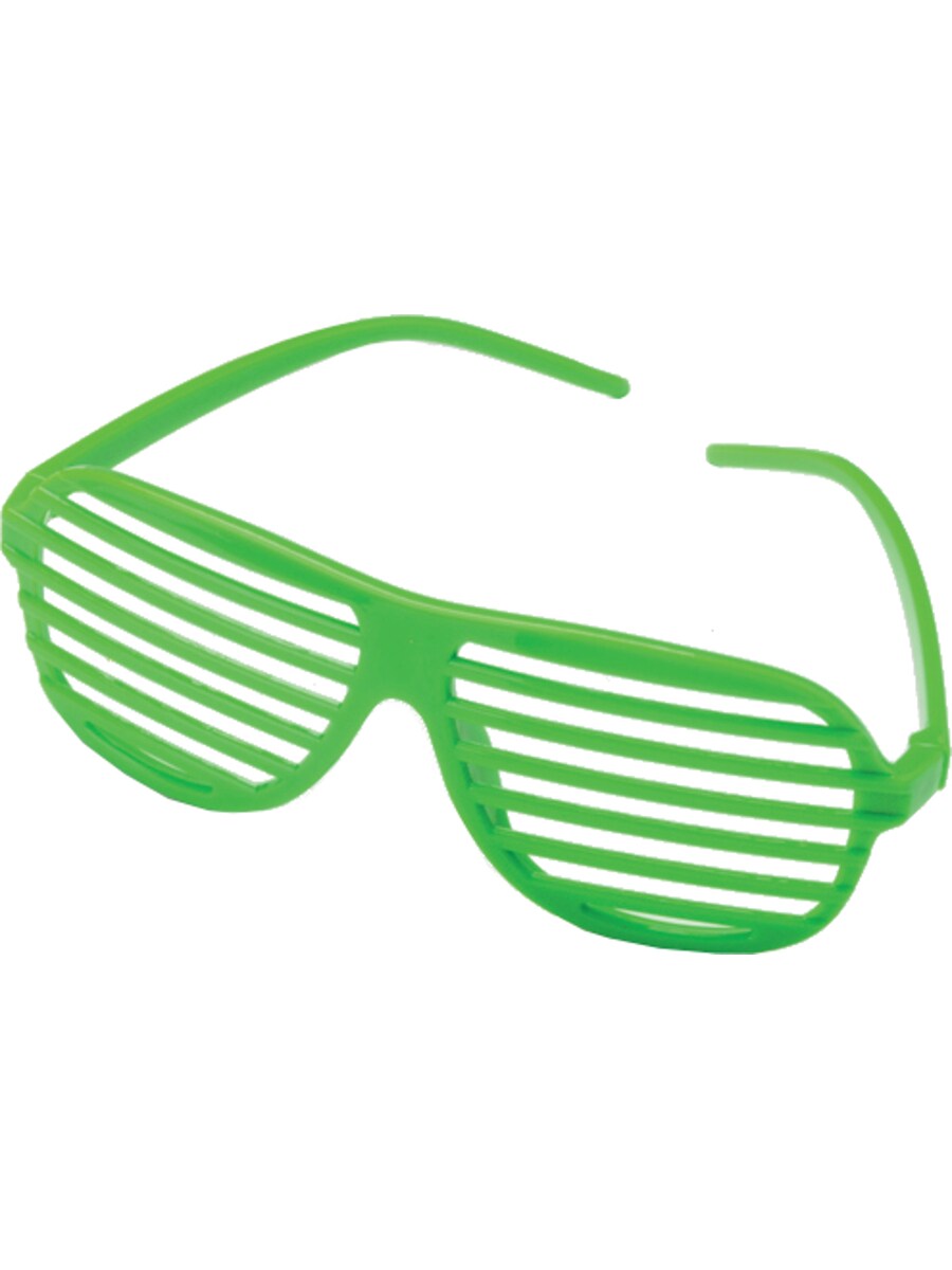 Green 80's Shutter Shade Toy Novelty Sunglasses Party Favors Costume Accessory