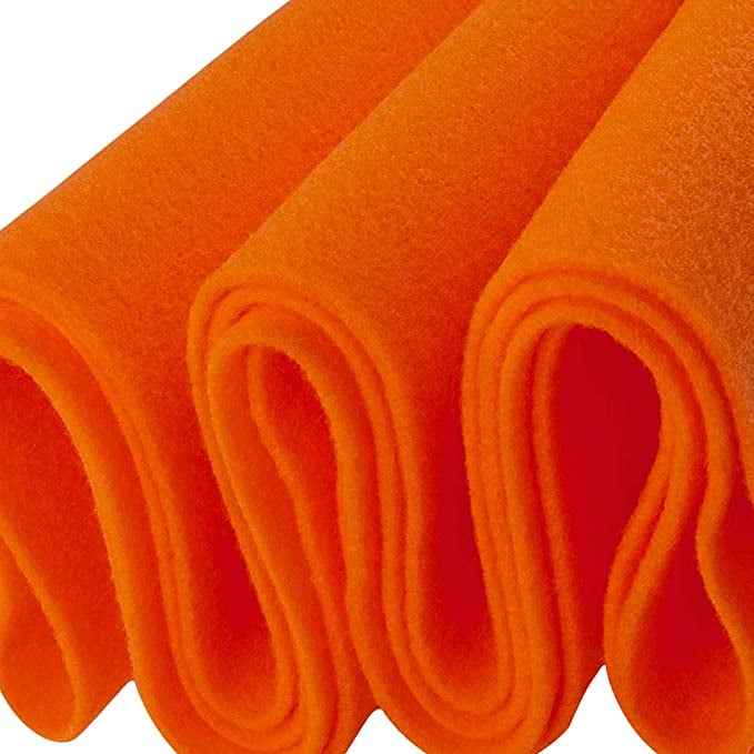 FabricLA Craft Felt Fabric - 72 Inch Wide & 1.6mm Thick Non-Stiff Felt  Fabric by The Yard - Use This Soft Felt Roll for Crafts - Felt Material  Pack - Hot Orange