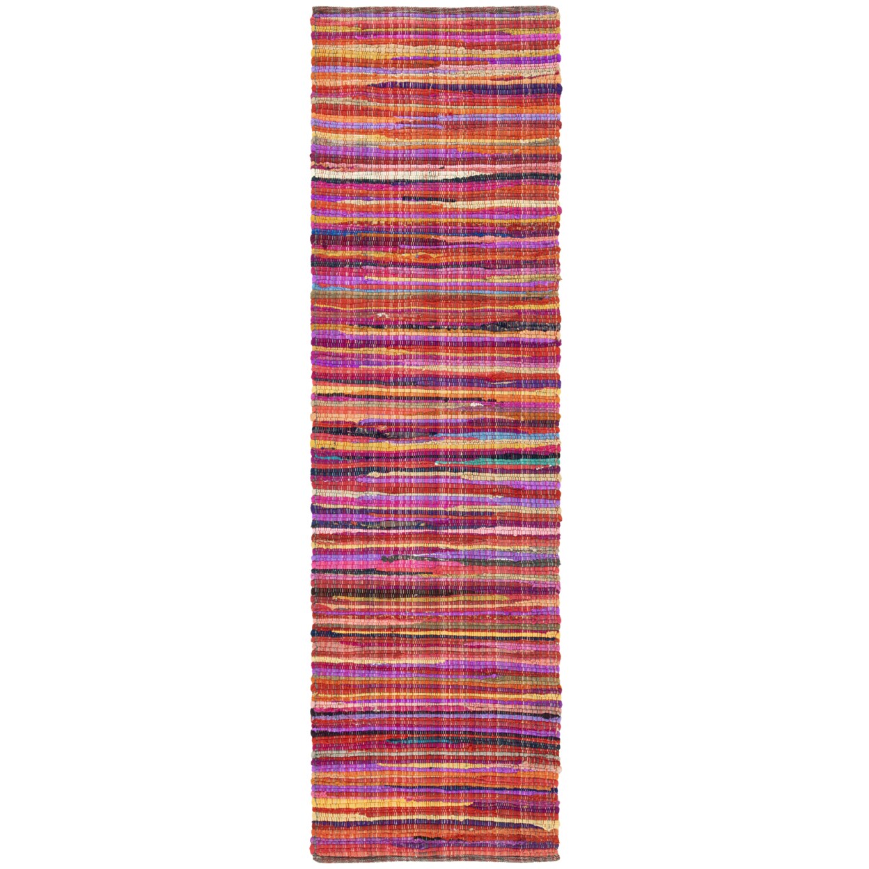SAFAVIEH Handwoven Red/Multi Rag Rug RAR240D