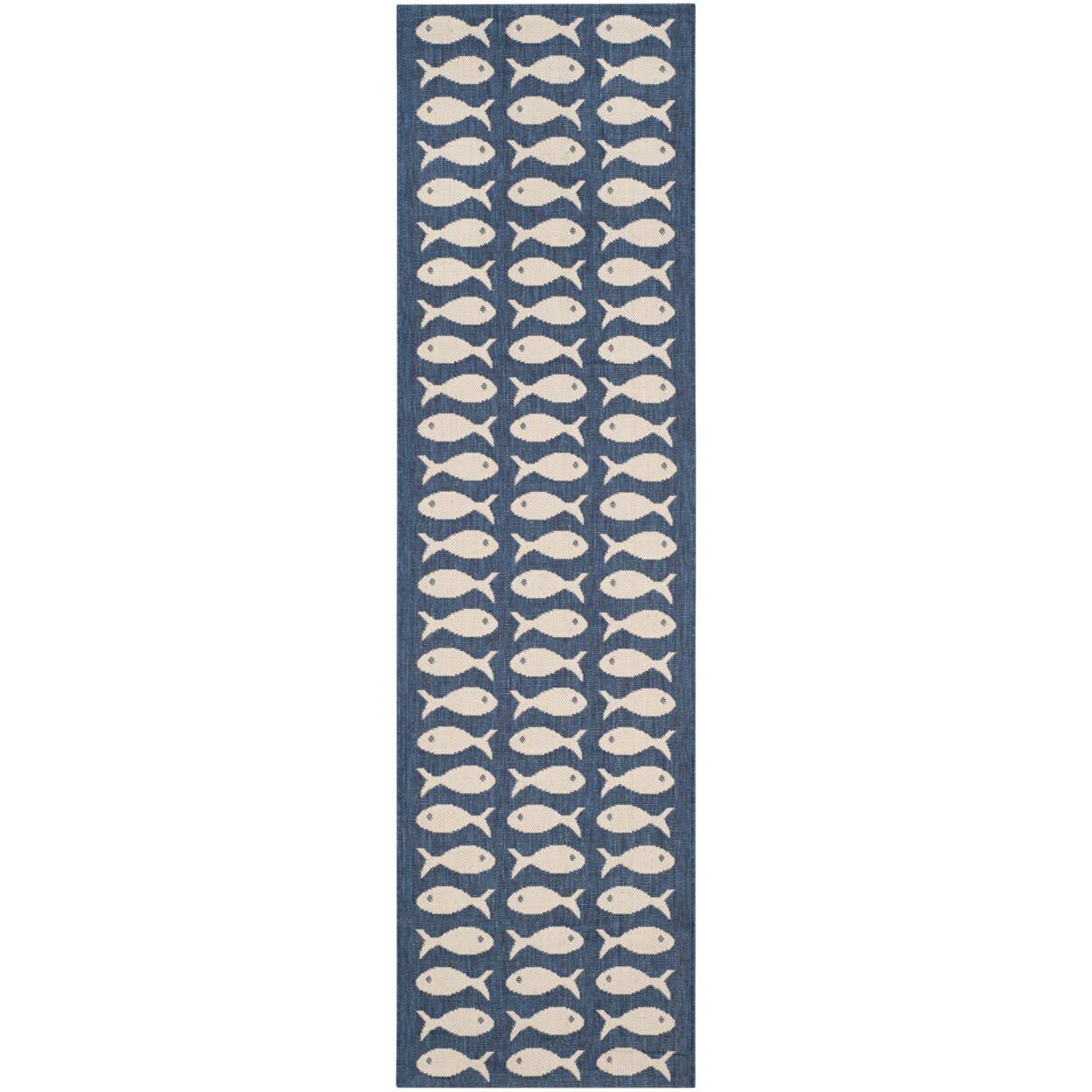 Safavieh Indoor Outdoor Cy6013-268 Courtyard Navy / Beige Rug Area Rug Carpet