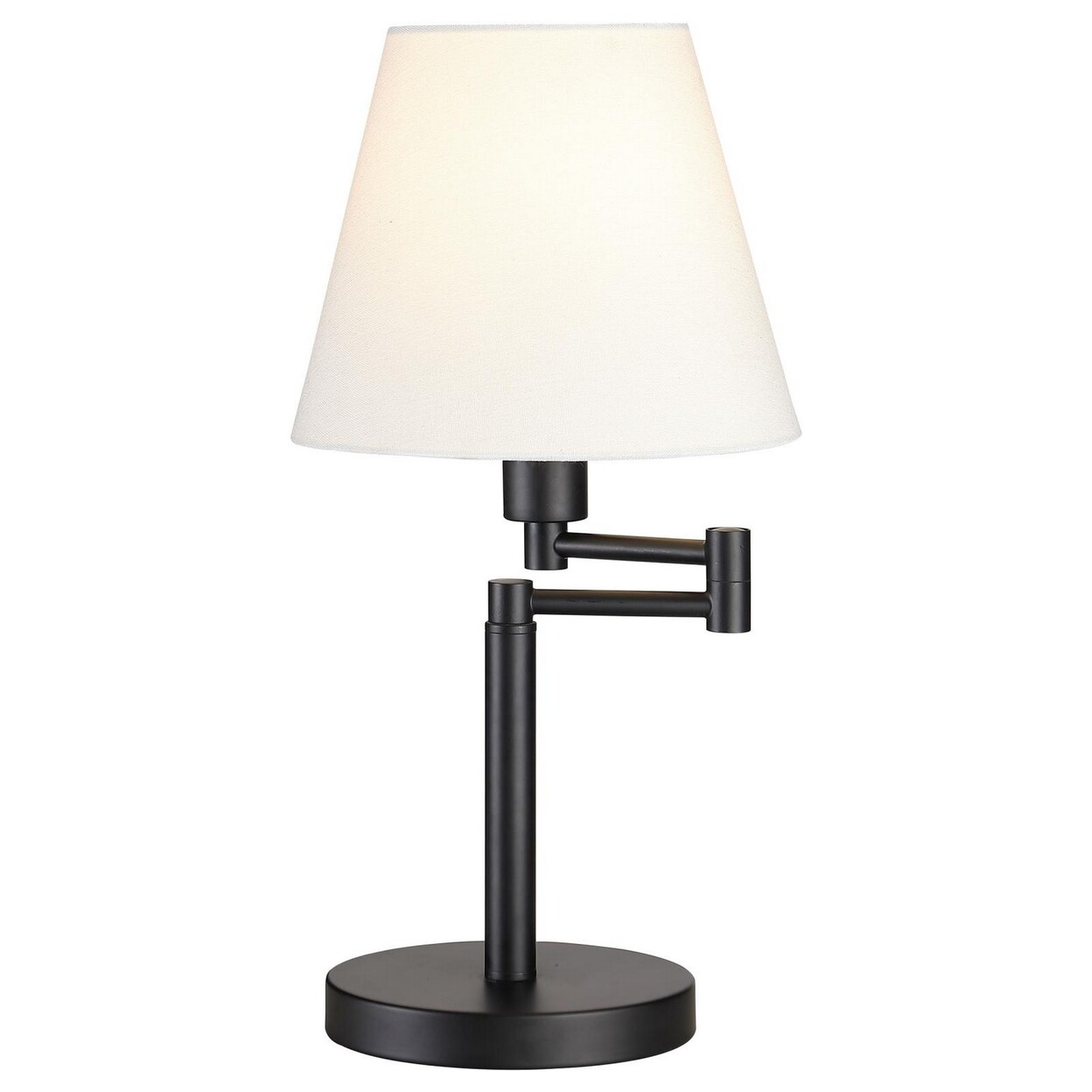 Arlo Black and Brass Metal Empire Shade Table Lamp