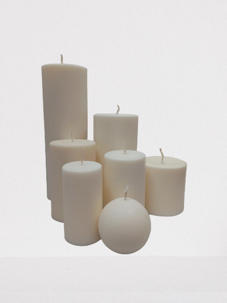 Set of 7 Bone White Assorted Pillar Candles Michaels