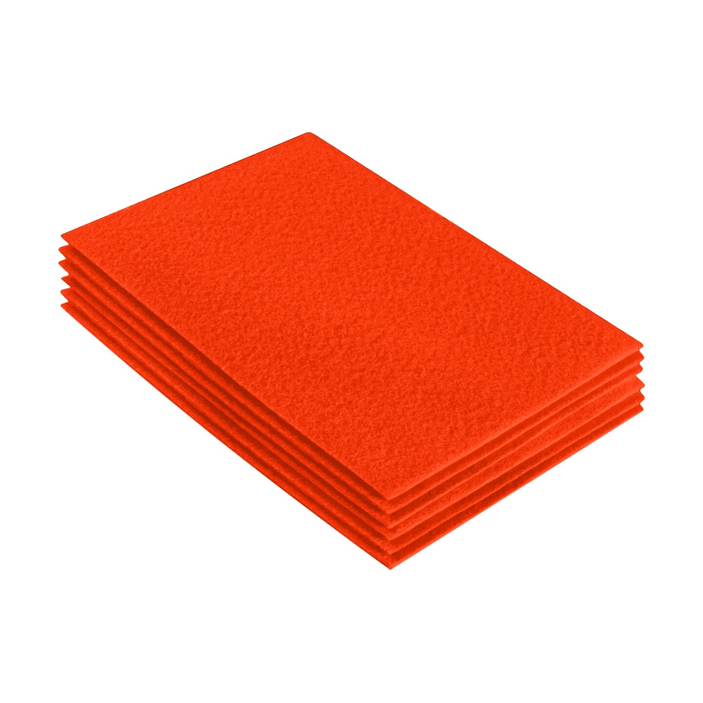 FabricLA Acrylic Felt Sheets for Crafts - Precut 9&#x22; X 12&#x22; Inches (20 cm X 30 cm) Felt Squares - Use Felt Fabric Craft Sheets for DIY, Costume, and Decoration | Neon Orange - 6 Pieces