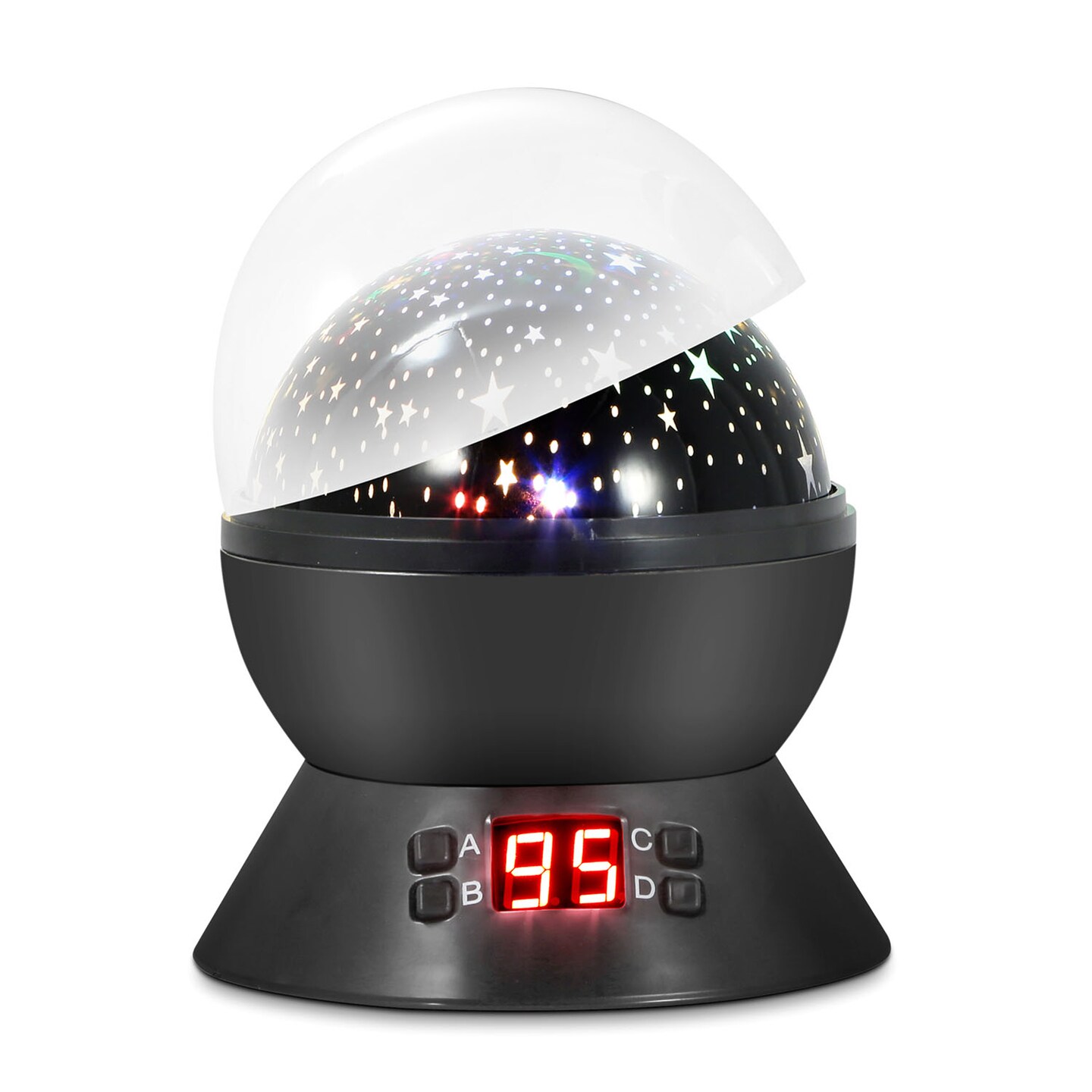 Global Phoenix LED Projector Lamp Kids Night Light Star Moon Projection Night Lamp 360 Rotation Timer for Children Bedroom