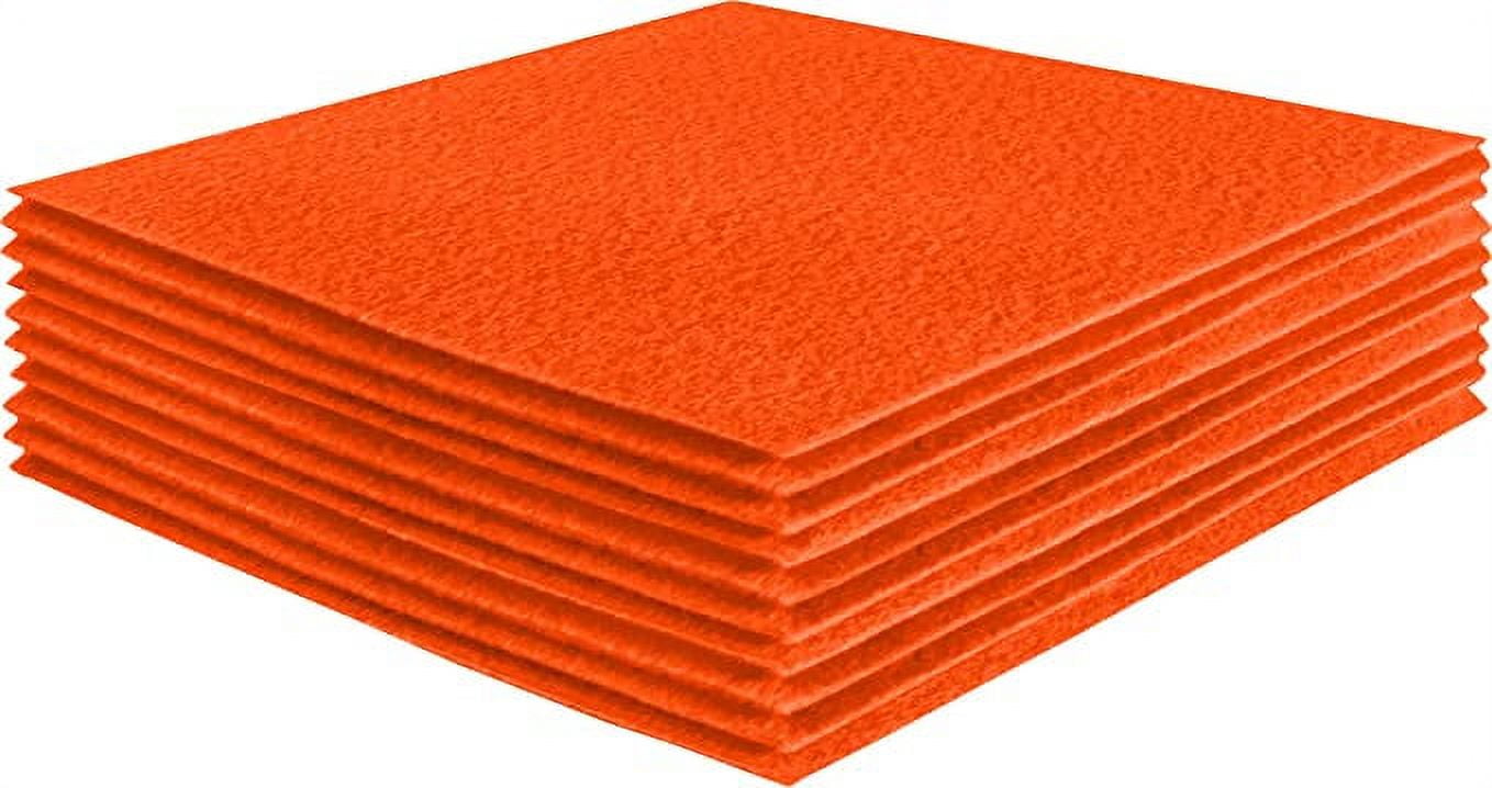 FabricLA Acrylic Felt Sheets For Crafts - Soft Precut 12" X 12" Inches (30.5cm X 30.5cm) Felt Squares - Use Felt Fabric Craft Sheets for DIY, Hobby, Costume, And Decoration - Light Orange, 14 Pieces