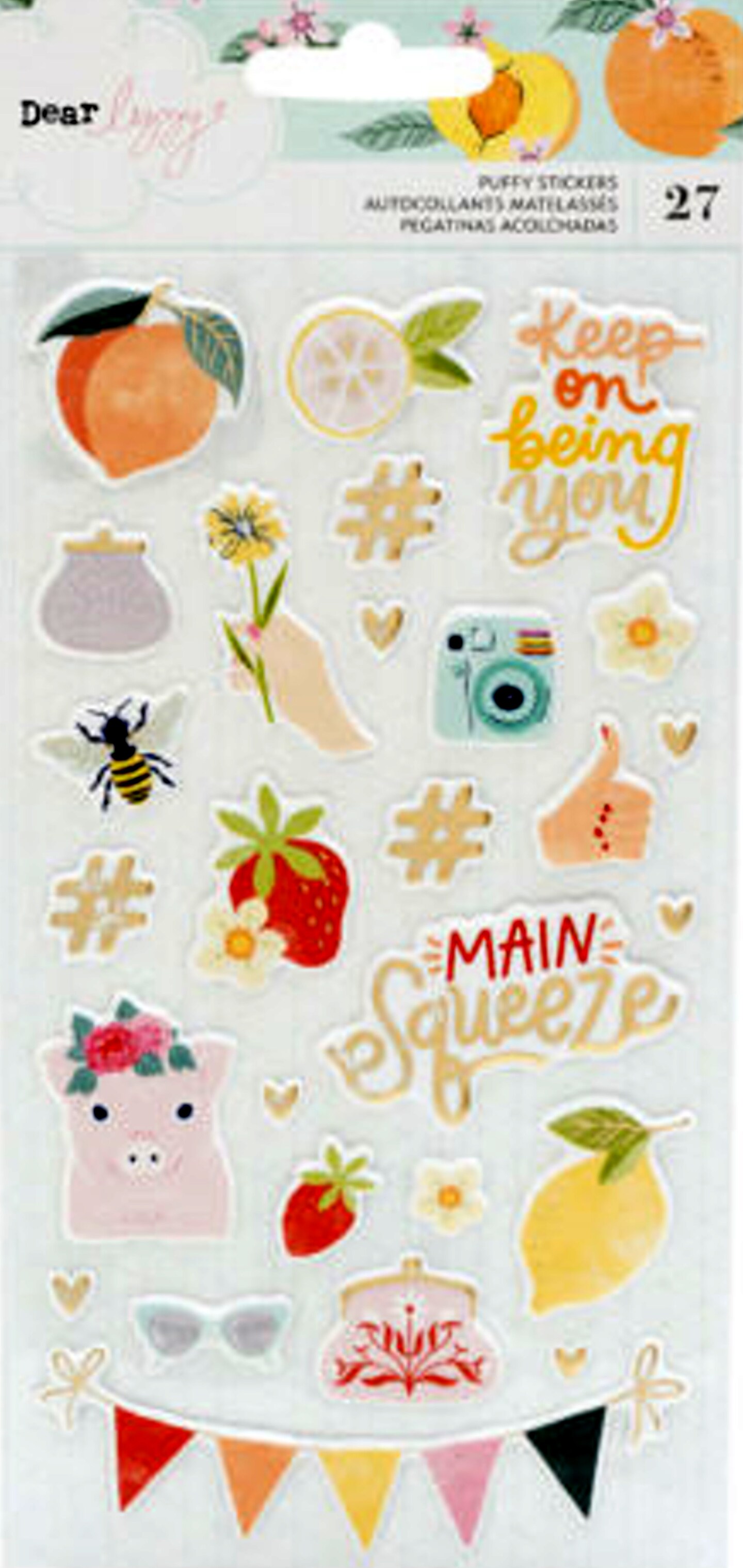 Dear Lizzy Puffy Stickers