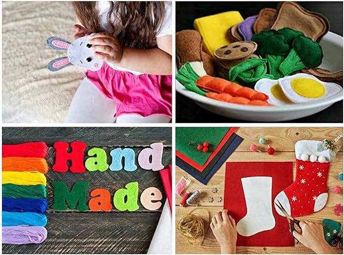 FabricLA Craft Felt Fabric - 36" X 36" Inch Wide & 1.6mm Thick Felt Fabric - Use This Soft Felt for Crafts - Felt Material Pack - Orange 141