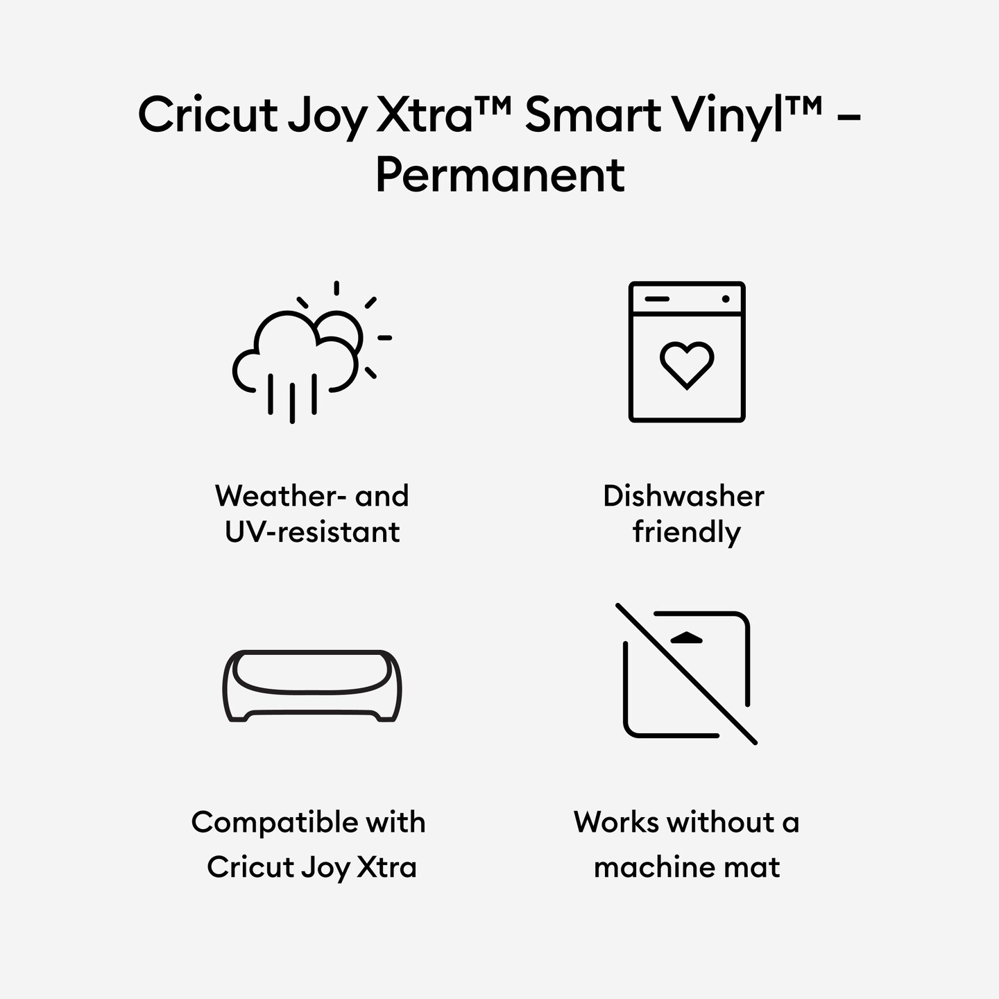 Cricut Joy Xtra Permanent Smart Vinyl (3ft)