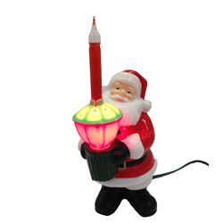 KSA Retro Injection Mold Santa Claus Christmas Bubble Light 9&#x22; - Green Wire