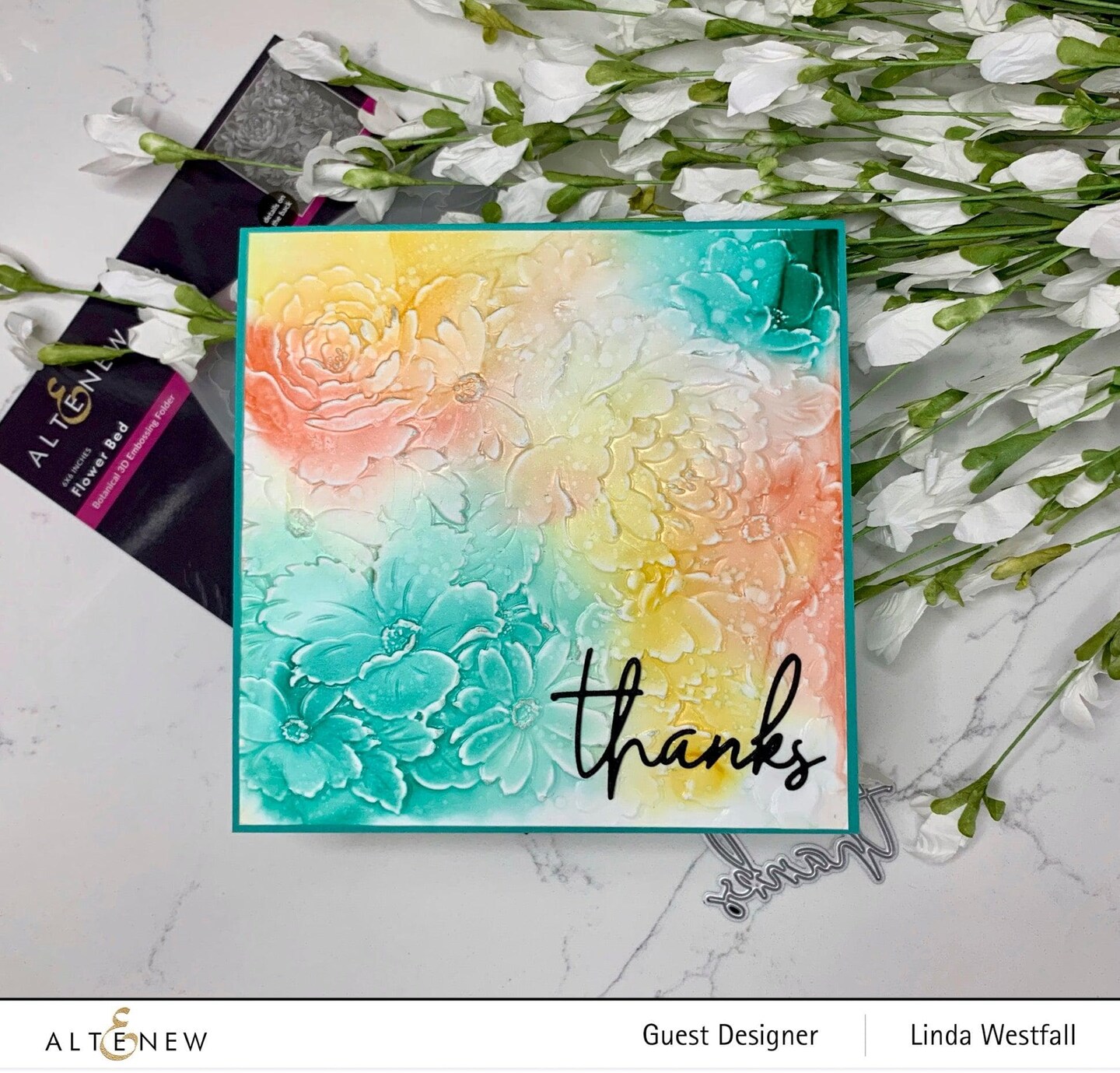 Flower Bed 3D Embossing Folder