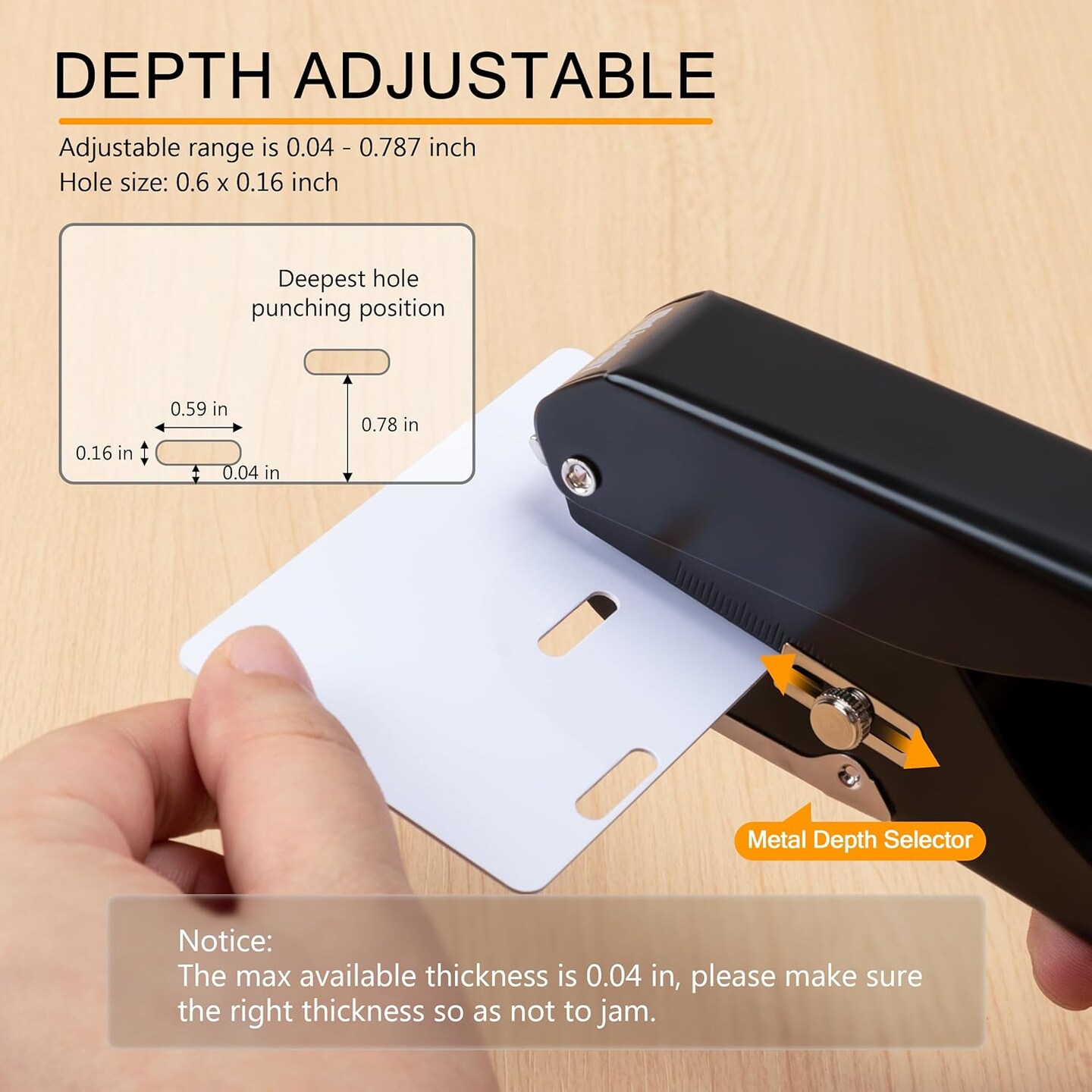 Slot Puncher, Badge Hole Punch for Id Card, PVC Slot and Paper, Heavy-Duty Hole Punch for Pro Use