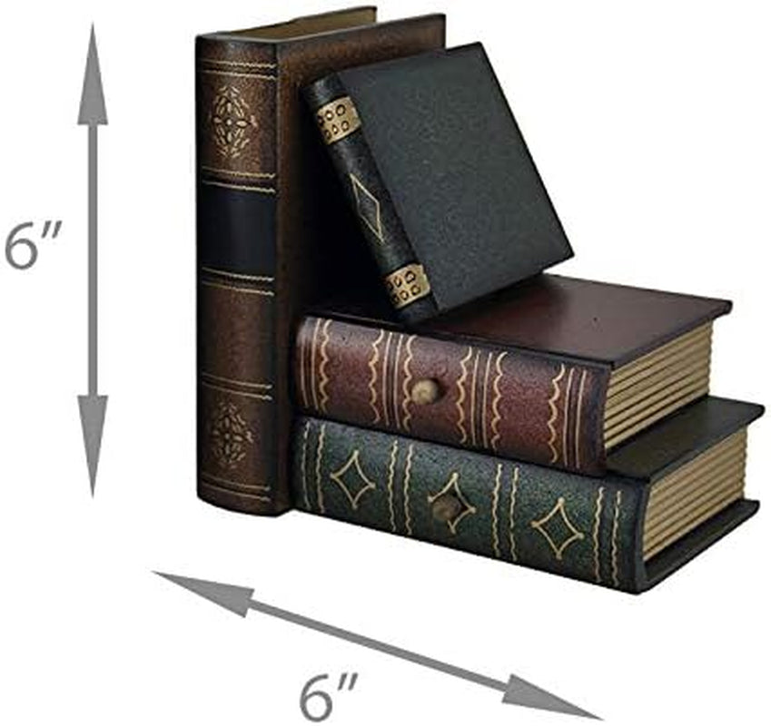 Classic Wooden Book Bookends Library Hidden Drawers Vintage Cool Creative Unique Decorative Books Support Shelves Desk Organizer