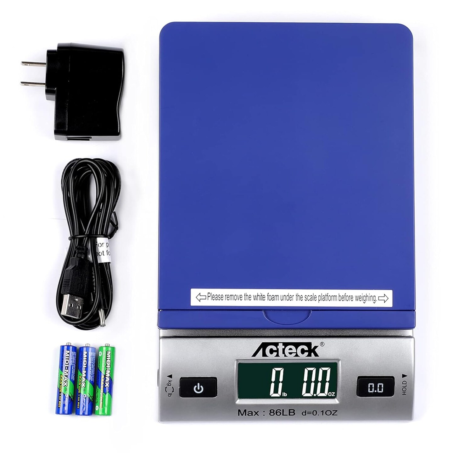 Acteck&#xAE; Digital Shipping and Postal Scale with Batteries and AC Adapter