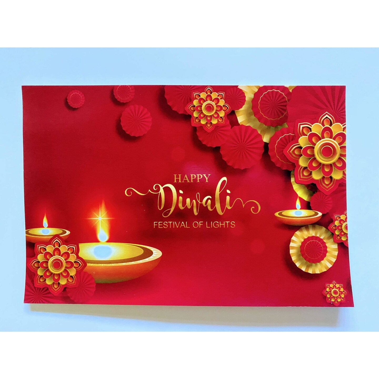 Set of 5 Diwali Card- Single Panel, Dipavali Card, Diwali Greeting Card, Diwali Gift
